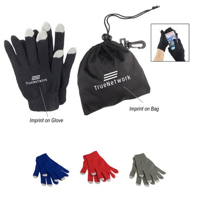 Touch Screen Gloves In Pouch